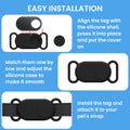 kwmobile Bluetooth Tracker Halter für Samsung Galaxy SmartTag 2 - Silikon Schutzhülle für Hunde Katzen Halsband - Smart Tag Holder für Haustiere - 1er Set Schwarz Schwarz Schwarz