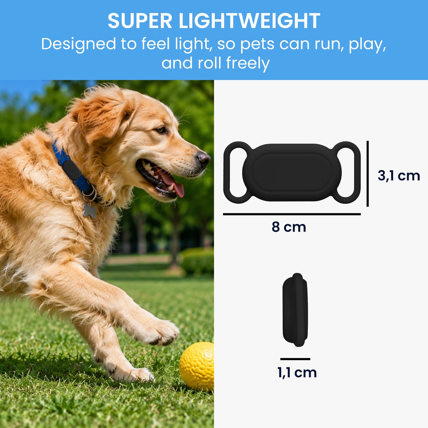 kwmobile Bluetooth Tracker Halter für Samsung Galaxy SmartTag 2 - Silikon Schutzhülle für Hunde Katzen Halsband - Smart Tag Holder für Haustiere - 1er Set Schwarz Schwarz Schwarz