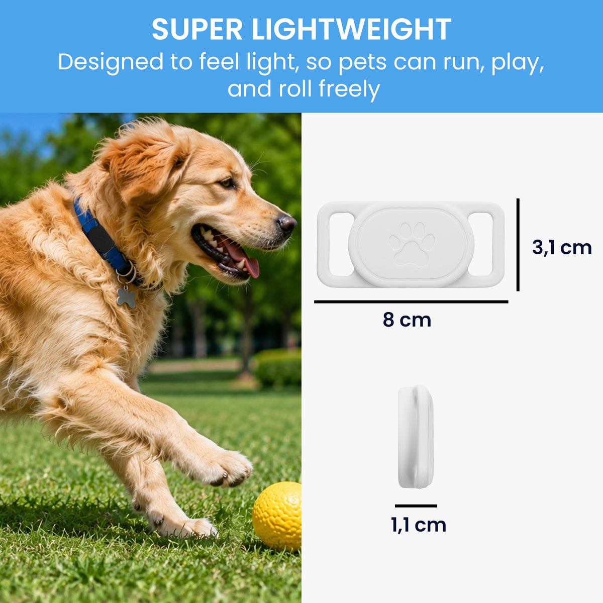 kwmobile Bluetooth Tracker Halter für Xiaomi SmartTag - Silikon Schutzhülle für Hunde Katzen Halsband - Smart Tag Holder für Haustiere - 1er Set Schwarz Weiß Schwarz