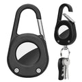 kwmobile SmartTag Hülle kompatibel mit Apple AirTag Schlüsselanhänger - Bluetooth Tracker Zubehör Halterung mit Karabiner - Schwarz Schwarz