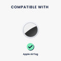kwmobile SmartTag Hülle kompatibel mit Apple AirTag Schlüsselanhänger - Bluetooth Tracker Zubehör Halterung mit Karabiner - Schwarz Schwarz