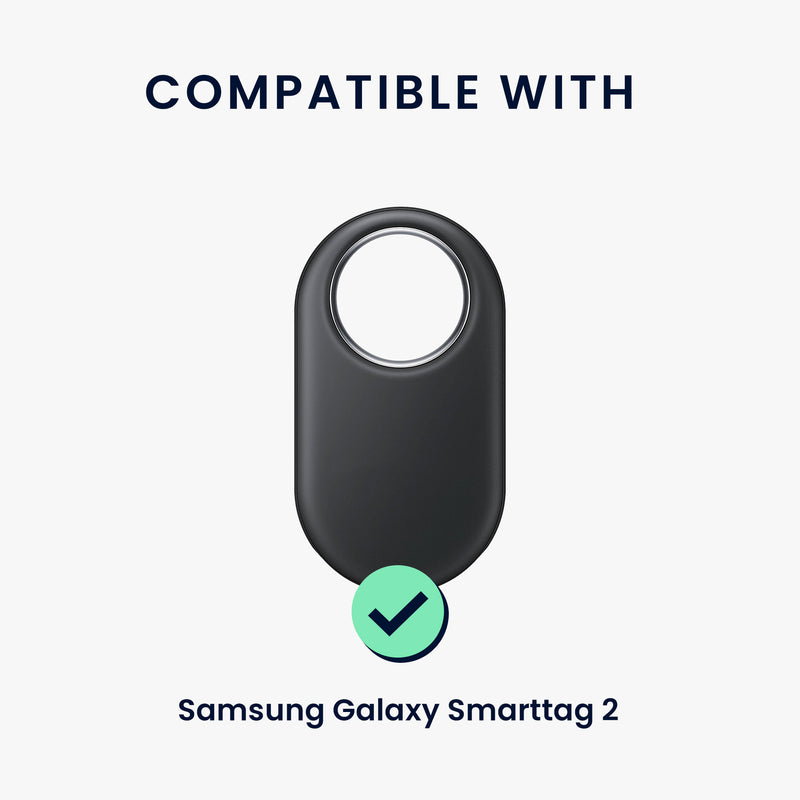 kwmobile 4x SmartTag Hülle kompatibel mit Samsung Galaxy SmartTag 2 Schlüsselanhänger - Bluetooth Tracker Zubehör Set mit Halterung für Rucksack