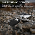 kwmobile 4x SmartTag Hülle kompatibel mit Samsung Galaxy SmartTag 2 Schlüsselanhänger - Bluetooth Tracker Zubehör Set mit Halterung für Rucksack