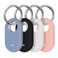 kwmobile 4x SmartTag Hülle kompatibel mit Samsung Galaxy SmartTag 2 Schlüsselanhänger - Bluetooth Tracker Zubehör Set mit Halterung für Rucksack