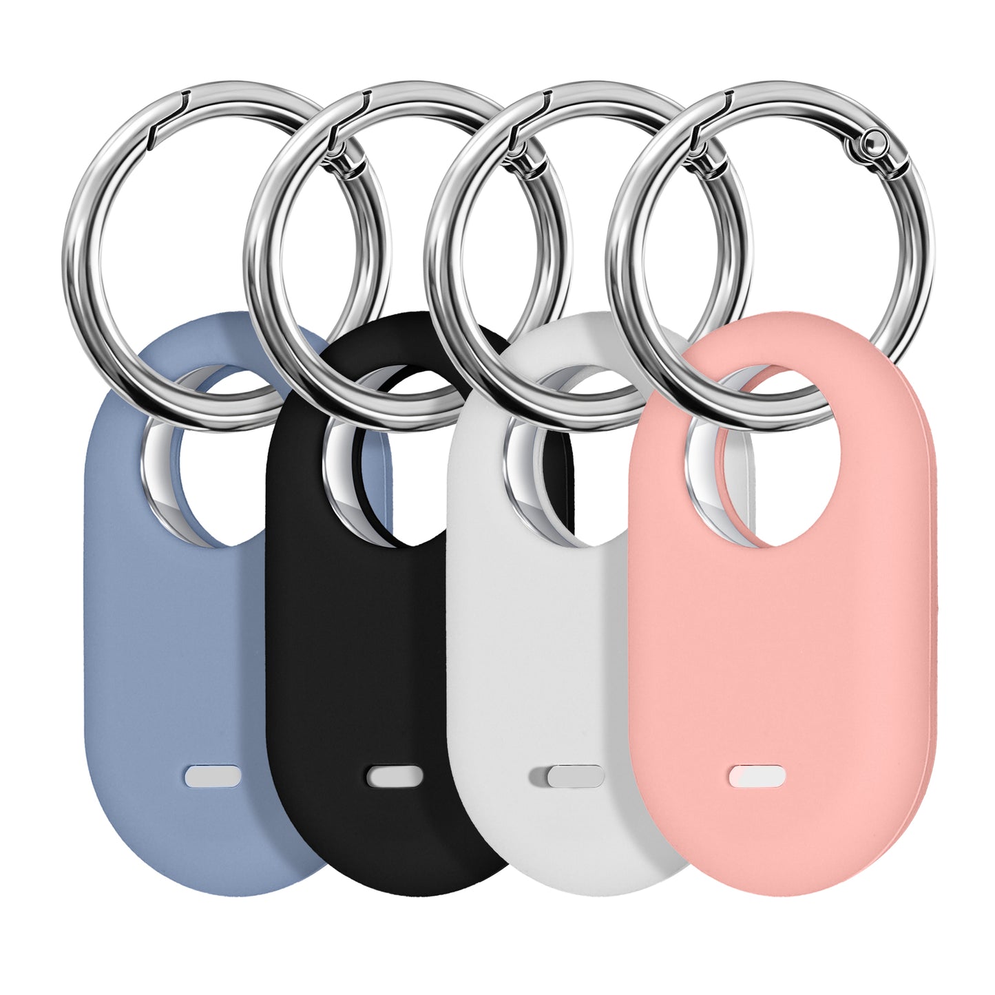 kwmobile 4x SmartTag Hülle kompatibel mit Samsung Galaxy SmartTag 2 Schlüsselanhänger - Bluetooth Tracker Zubehör Set mit Halterung für Rucksack - Mehrfarbig Mehrfarbig  