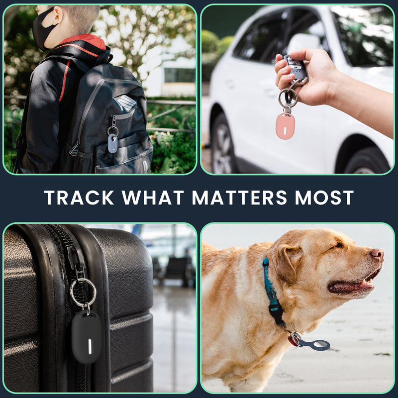 kwmobile SmartTag Hülle kompatibel mit Xiaomi SmartTag Schlüsselanhänger - Bluetooth Tracker Zubehör Set mit Halterung für Rucksack