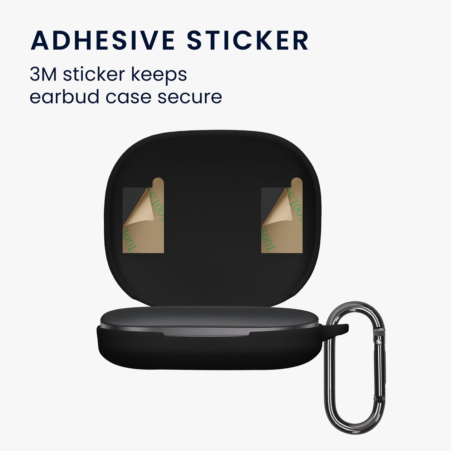 kwmobile Schutzhülle für Shokz OpenFit Pro Hülle - TPU Silikon Case für Kopfhörer Ladecase - stoßfestes Cover mit Karabiner - Schwarz Schwarz