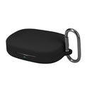 kwmobile Schutzhülle für Shokz OpenFit Pro Hülle - TPU Silikon Case für Kopfhörer Ladecase - stoßfestes Cover mit Karabiner - Schwarz Schwarz