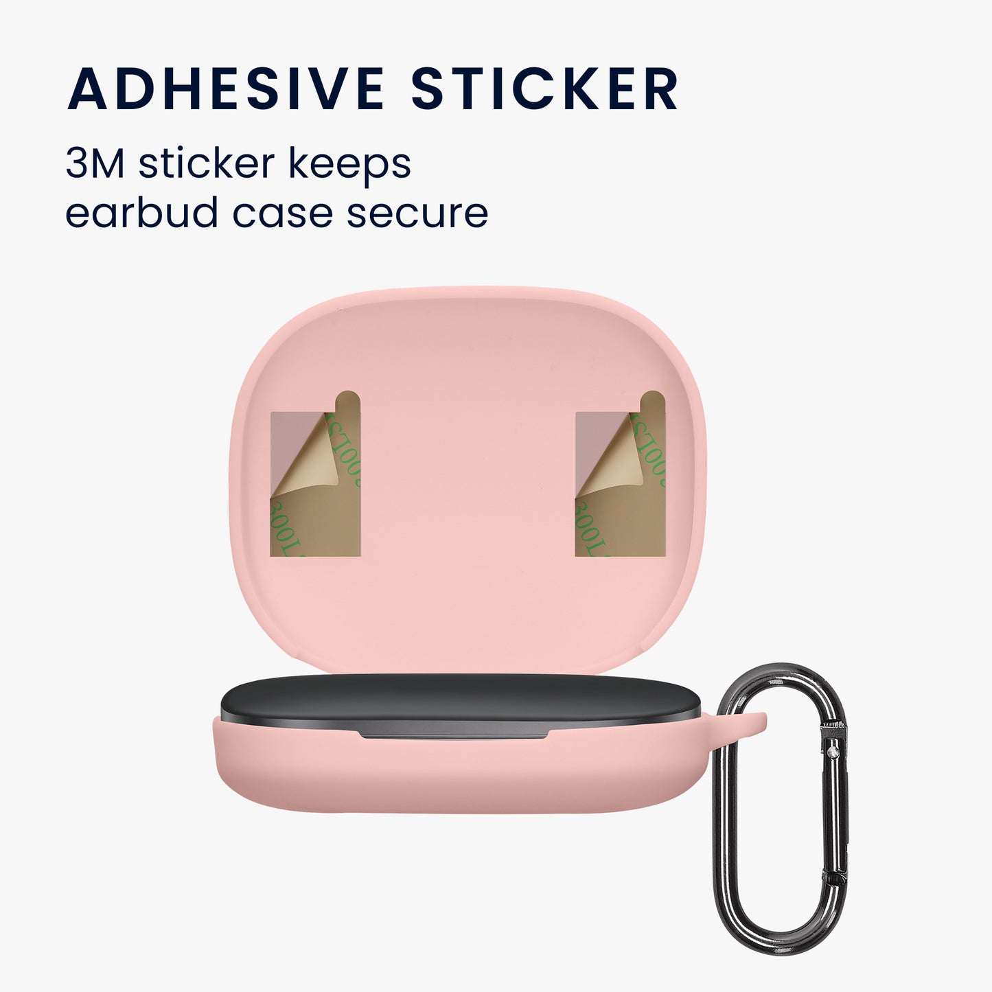 kwmobile Schutzhülle für Shokz OpenFit Pro Hülle - TPU Silikon Case für Kopfhörer Ladecase - stoßfestes Cover mit Karabiner - Altrosa Altrosa
