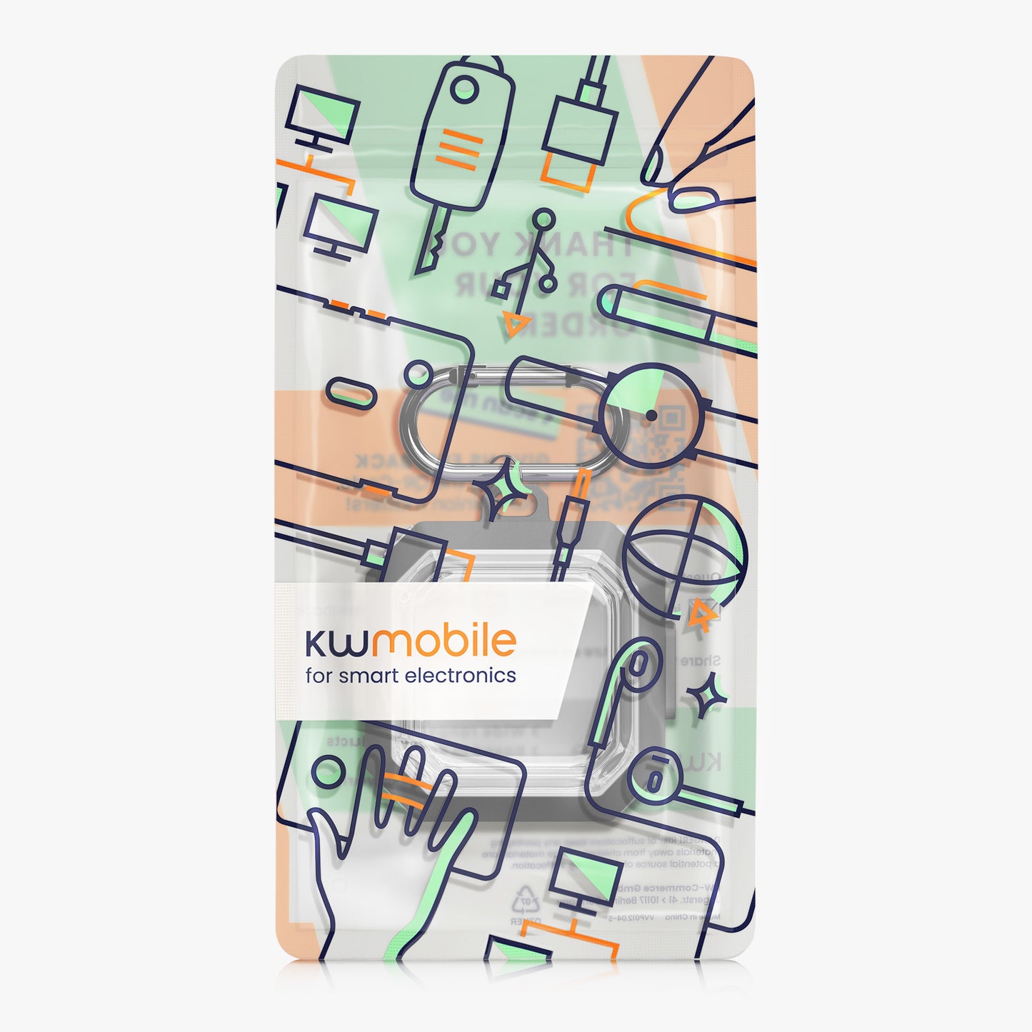 kwmobile Hülle für Samsung Galaxy Buds 4 / Galaxy Buds 4 Pro Case - TPU Silikon Schutzhülle - Kopfhörer Cover - Transparent Schwarz Transparent  [dsg01]