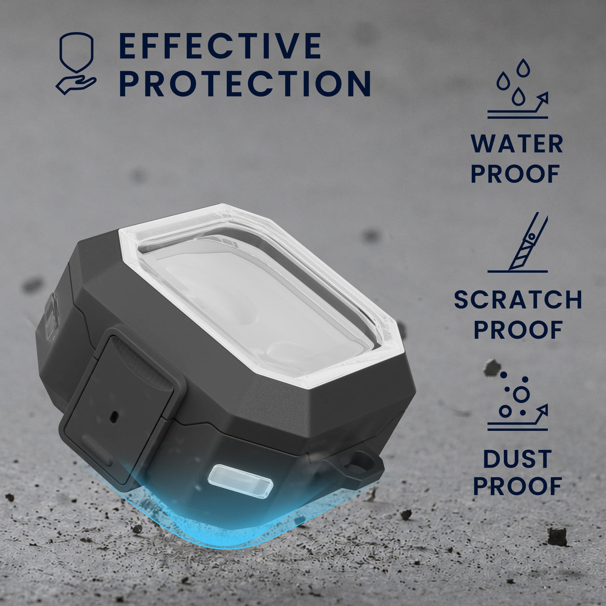 kwmobile Hülle für Samsung Galaxy Buds 4 / Galaxy Buds 4 Pro Case - TPU Silikon Schutzhülle - Kopfhörer Cover - Transparent Schwarz Transparent  [dsg01]