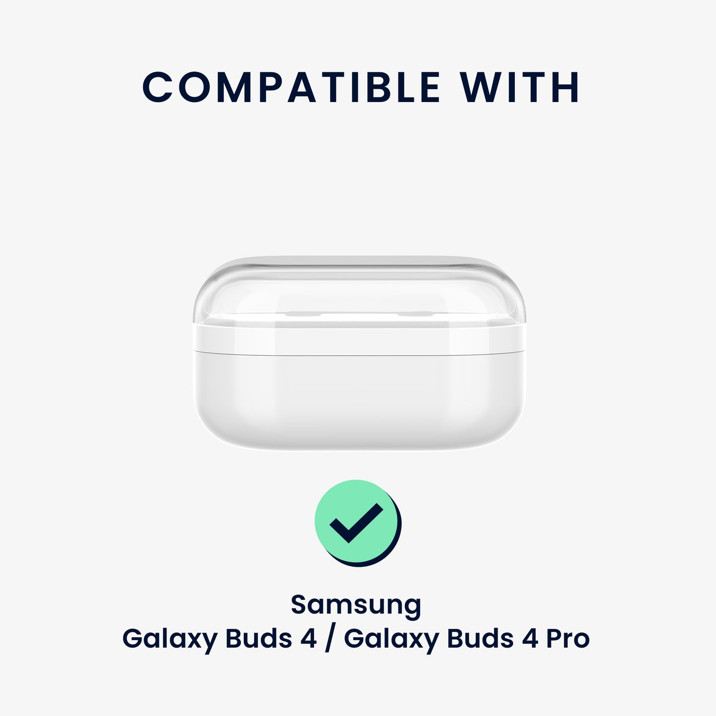 kwmobile Hülle für Samsung Galaxy Buds 4 / Galaxy Buds 4 Pro Case - TPU Silikon Schutzhülle - Kopfhörer Cover - Transparent Schwarz Transparent  [dsg01]