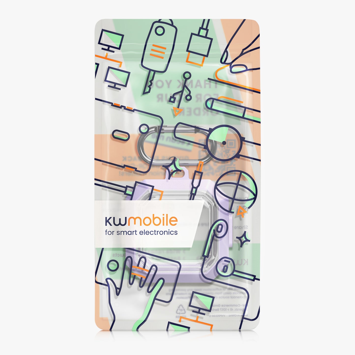 kwmobile Hülle für Samsung Galaxy Buds 4 / Galaxy Buds 4 Pro Case - TPU Silikon Schutzhülle - Kopfhörer Cover - Lavendel Transparent Lavendel  [dsg02]