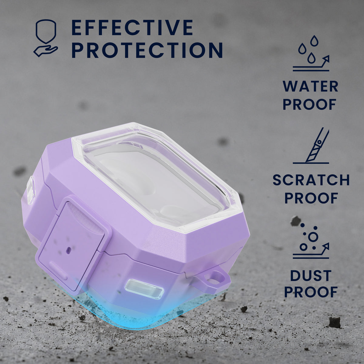 kwmobile Hülle für Samsung Galaxy Buds 4 / Galaxy Buds 4 Pro Case - TPU Silikon Schutzhülle - Kopfhörer Cover - Lavendel Transparent Lavendel  [dsg02]
