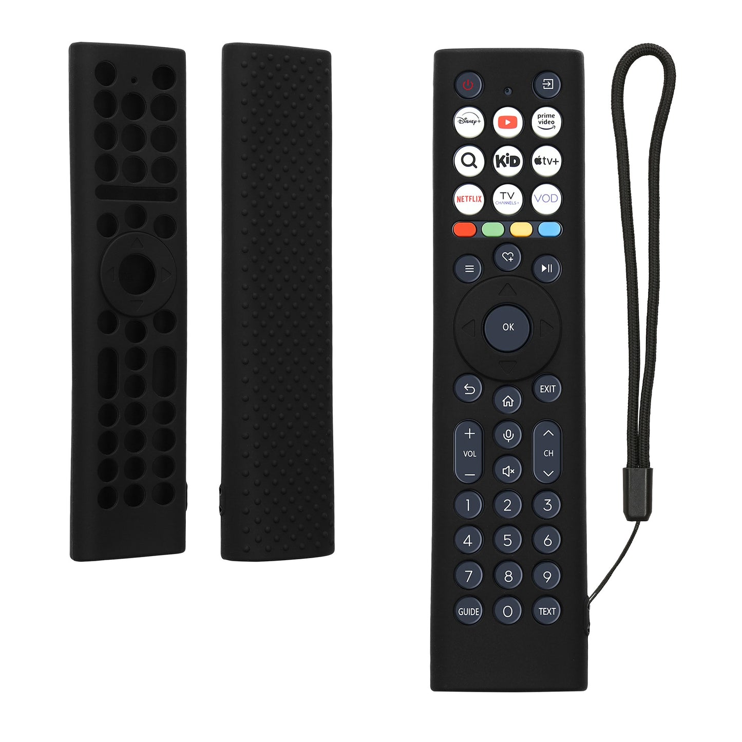 kwmobile Hülle Fernbedienung kompatibel mit Hisense ERF2B38H / ERF2K38H /ERF2F38H Hülle - Silikon Case für TV Zubehör in Schwarz Schwarz  