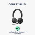 kwmobile Ohr Polster für Logitech Zone Wireless 2 / Zone 950 Ohrpolster - Ersatz Ohrpolster - Kopfhörer Ersatzteile - Kopfhörer Ersatzpolster für Over Ear Headphones