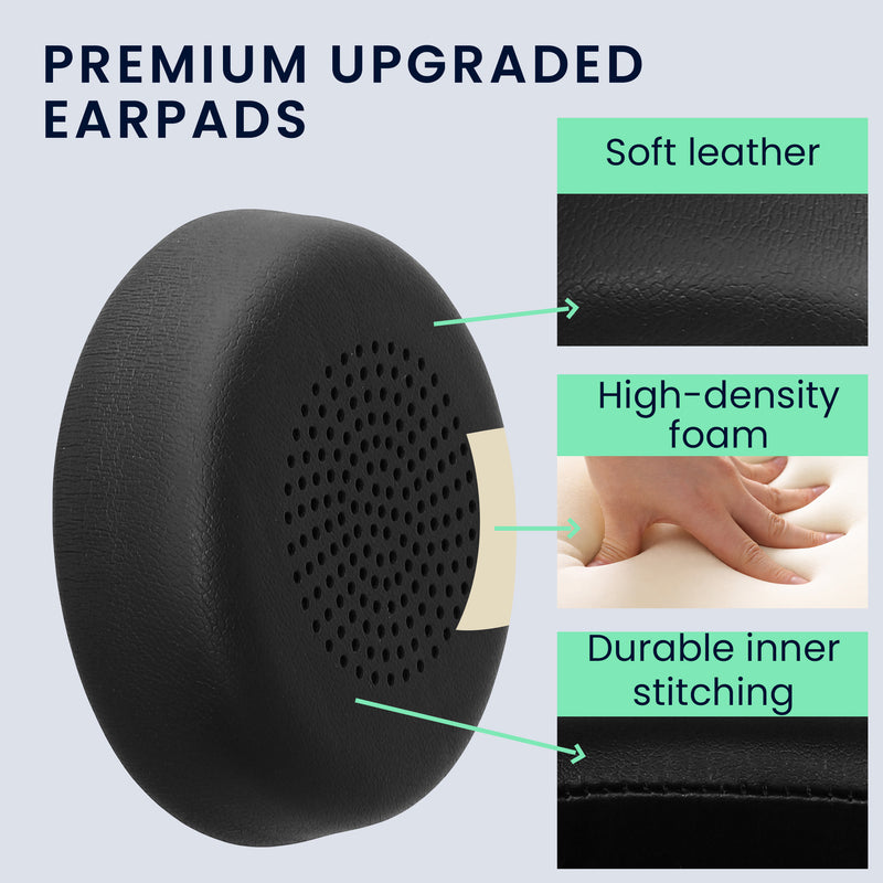 kwmobile Ohr Polster für Logitech Zone Wireless 2 / Zone 950 Ohrpolster - Ersatz Ohrpolster - Kopfhörer Ersatzteile - Kopfhörer Ersatzpolster für Over Ear Headphones