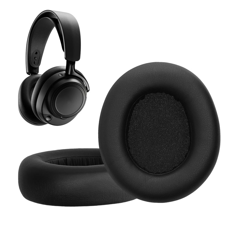 kwmobile 2x Ohr Polster für SteelSeries Arctis Nova Elite Ohrpolster - Ersatz Ohrpolster - Kopfhörer Ersatzteile - Kopfhörer Ersatzpolster für Over Ear Headphones Schwarz
