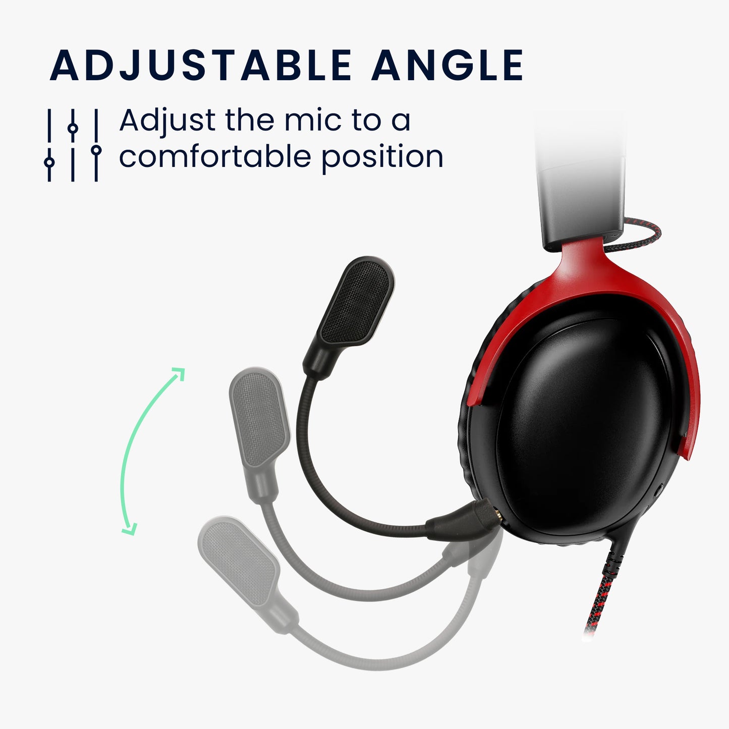 kwmobile Ersatz Kopfhörer Mikrofon kompatibel mit Kingston HyperX Cloud III Headset - Gaming Headphones Mikrofon mit 3,5 mm Klinkenstecker - Schwarz Schwarz