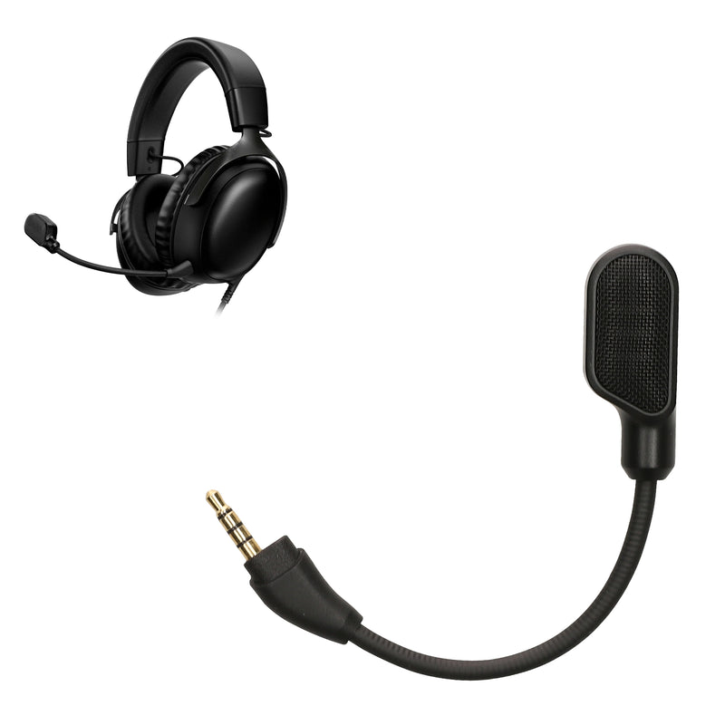 kwmobile Ersatz Kopfhörer Mikrofon kompatibel mit Kingston HyperX Cloud III Headset - Gaming Headphones Mikrofon mit 3,5 mm Klinkenstecker - Schwarz Schwarz