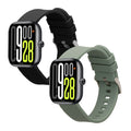 kwmobile 2x Uhrenarmband für Xiaomi Watch 5 Armband - Fitnesstracker Band Set aus TPU Silikon - Ersatzarmband Smartwatch - Schwarz Dunkelgrün Schwarz  [dsg01]