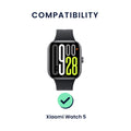 kwmobile 2x Uhrenarmband für Xiaomi Watch 5 Armband - Fitnesstracker Band Set aus TPU Silikon - Ersatzarmband Smartwatch - Schwarz Dunkelgrün Schwarz  [dsg01]