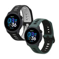 kwmobile 2x Uhrenarmband für COROS PACE 4 / PACE 3 / APEX 4 / APEX Pro Armband - Fitnesstracker Band Set aus TPU Silikon - Ersatzarmband Smartwatch - Schwarz Grau Dunkelgrün Schwarz Schwarz  [dsg01]