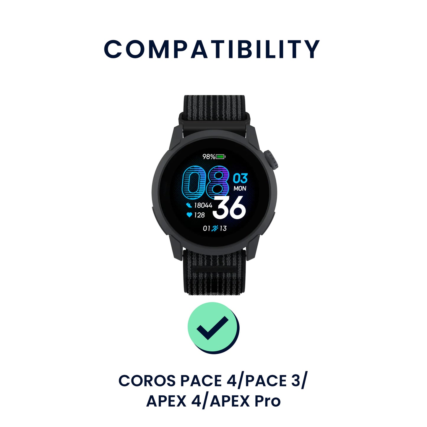 kwmobile 2x Uhrenarmband für COROS PACE 4 / PACE 3 / APEX 4 / APEX Pro Armband - Fitnesstracker Band Set aus TPU Silikon - Ersatzarmband Smartwatch - Grau Schwarz Beige Schwarz Grau  [dsg02]