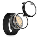 kwmobile 2x Glas Hülle für Suunto Nautic S Schutzhülle - Fullbody Fitnesstracker Case Set aus Glas - Schwarz Transparent Schwarz  [dsg01]