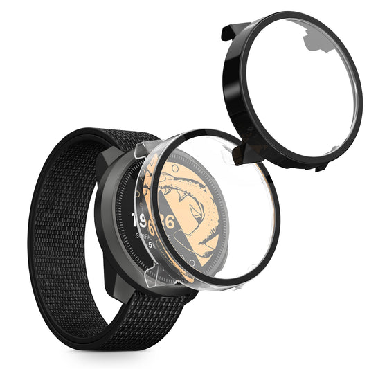 2x Fullbody Fitness Tracker Case with Glass Screen Protector for Suunto Nautic S