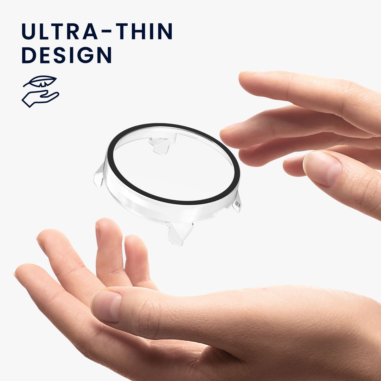kwmobile 2x Glas Hülle für Suunto Nautic S Schutzhülle - Fullbody Fitnesstracker Case Set aus Glas - Schwarz Transparent Schwarz  [dsg01]