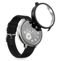 kwmobile 2x Glas Hülle für OnePlus Watch 4 / Watch 3 / OPPO Watch X3 mini / X2 mini Schutzhülle - Fullbody Fitnesstracker Case Set aus Glas - Schwarz Transparent Schwarz  [dsg01]