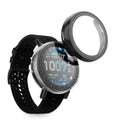 kwmobile 2x Glas Hülle für Amazfit Active Max A2557 Schutzhülle - Fullbody Fitnesstracker Case Set aus Glas - Schwarz Transparent Schwarz  [dsg01]