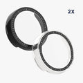 kwmobile 2x Glas Hülle für Amazfit Active Max A2557 Schutzhülle - Fullbody Fitnesstracker Case Set aus Glas - Schwarz Transparent Schwarz  [dsg01]