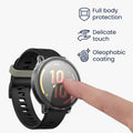 kwmobile 2x Glas Hülle für Garmin Bounce 2 Schutzhülle - Fullbody Fitnesstracker Case Set aus Glas - Schwarz Transparent Schwarz  [dsg01]