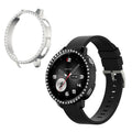 kwmobile 2x Kunststoff Hülle kompatibel mit OnePlus Watch 4 / Watch 3 / OPPO Watch X3 mini / X2 mini Schutzhülle Schutzrahmen - Glitzer Schutz Zubehör in Schwarz Silber Schwarz  [dsg01]