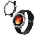 kwmobile 2x Kunststoff Hülle kompatibel mit Xiaomi Watch 5 Schutzhülle Schutzrahmen - Glitzer Schutz Zubehör in Schwarz Transparent Schwarz  [dsg01]