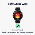 kwmobile 2x Kunststoff Hülle kompatibel mit Xiaomi Watch 5 Schutzhülle Schutzrahmen - Glitzer Schutz Zubehör in Schwarz Transparent Schwarz  [dsg01]