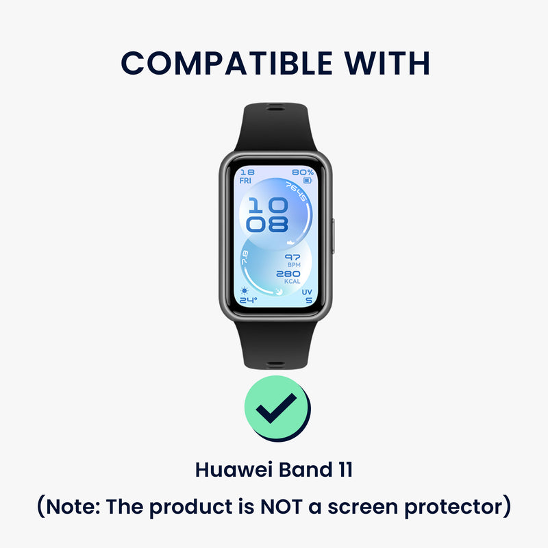 kwmobile 2x Kunststoff Hülle kompatibel mit Huawei Band 11 Schutzhülle Schutzrahmen - Glitzer Schutz Zubehör in Schwarz Transparent Schwarz  [dsg01]