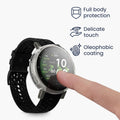 kwmobile 2x Silikon Hülle für Amazfit Active3 Premium Schutzhülle - Fullbody Display Cover Set aus Silikon - Schwarz Transparent Schwarz  [dsg01]