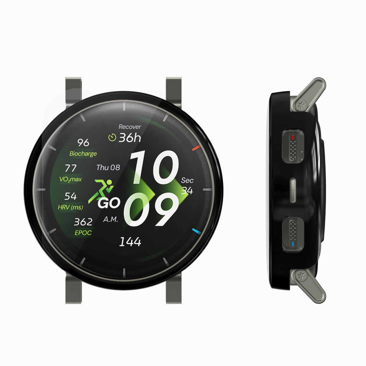 kwmobile 2x Silikon Hülle für Amazfit Active3 Premium Schutzhülle - Fullbody Display Cover Set aus Silikon - Silber Schwarz Silber  [dsg02]