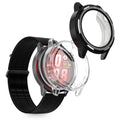 kwmobile 2x Silikon Hülle für Huawei Watch GT Runner 2 Schutzhülle - Fullbody Display Cover Set aus Silikon - Schwarz Transparent Schwarz  [dsg02]
