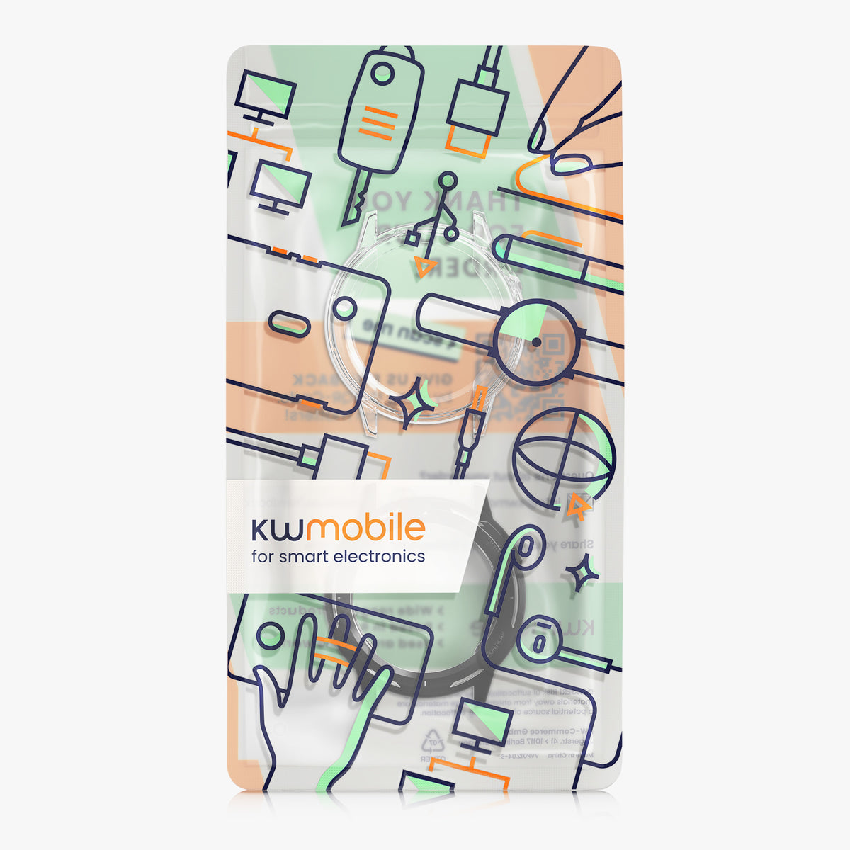 kwmobile 2x Silikon Hülle für Huawei Watch GT Runner 2 Schutzhülle - Fullbody Display Cover Set aus Silikon - Schwarz Transparent Schwarz  [dsg02]