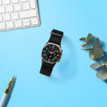 kwmobile Armband kompatibel mit Samsung Galaxy Watch Ultra 47mm - Nylon Fitnesstracker Sportarmband Band in Schwarz - Innenmaße von Schwarz