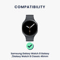kwmobile Armband kompatibel mit Samsung Galaxy Watch 8 Galaxy / Galaxy Watch 8 Classic 46mm - Nylon Fitnesstracker Sportarmband Band in Schwarz - Innenmaße von Schwarz