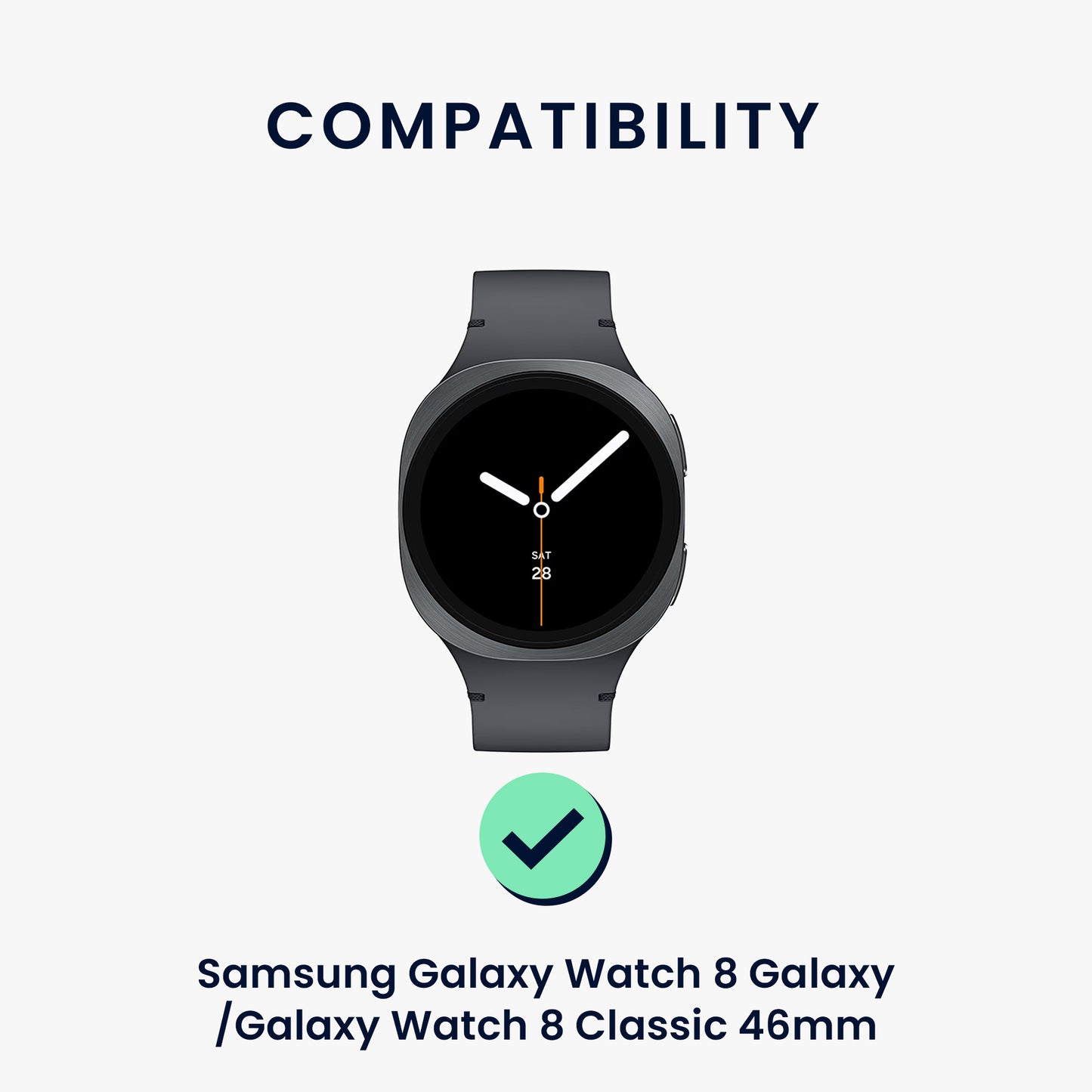 kwmobile Armband kompatibel mit Samsung Galaxy Watch 8 Galaxy / Galaxy Watch 8 Classic 46mm - Nylon Fitnesstracker Sportarmband Band in Orange - Innenmaße von Orange