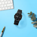 kwmobile Armband kompatibel mit Garmin Instinct 2S / Fenix 8S / Fenix 7S / Fenix 6S - Nylon Fitnesstracker Sportarmband Band in Schwarz - Innenmaße von Schwarz