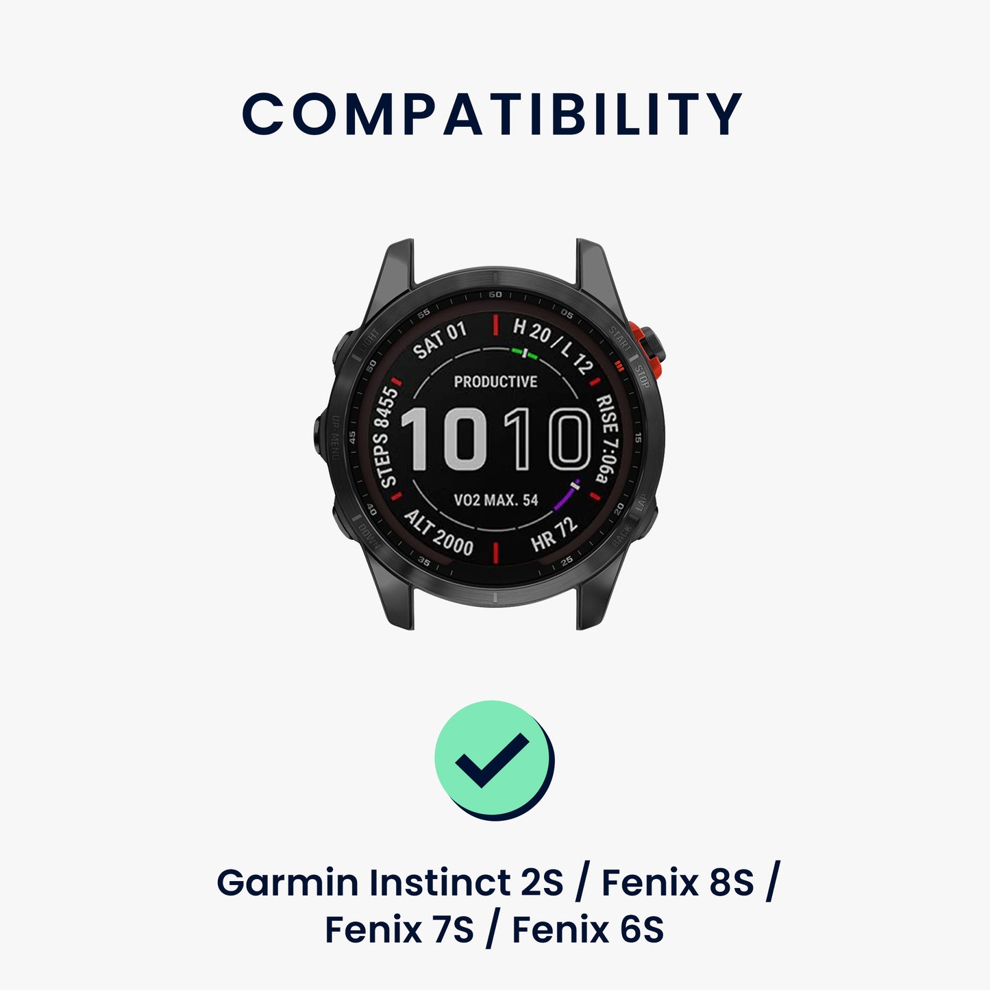 kwmobile Armband kompatibel mit Garmin Instinct 2S / Fenix 8S / Fenix 7S / Fenix 6S - Nylon Fitnesstracker Sportarmband Band in Dunkelgrün - Innenmaße von Dunkelgrün