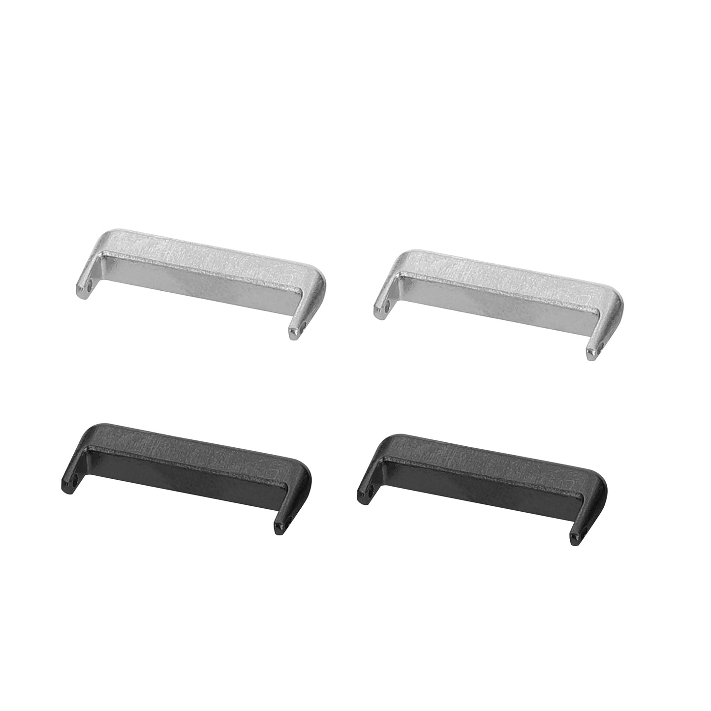 kwmobile 4x Metall Adapter mit 18mm Bandbreite kompatibel mit Huawei Band 11 / Band 11 Pro Uhrenarmband - Smartwatch Armband Anschlussadapter Set aus Metall Silber  [dsg01]