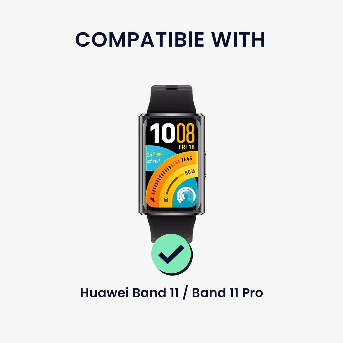 kwmobile 4x Metall Adapter mit 18mm Bandbreite kompatibel mit Huawei Band 11 / Band 11 Pro Uhrenarmband - Smartwatch Armband Anschlussadapter Set aus Metall Silber  [dsg01]
